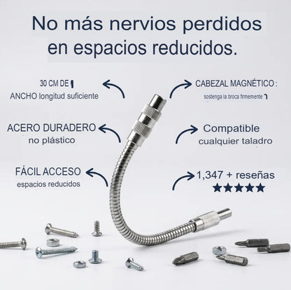 EXTENSIÓN FLEXIBLE PARA TALADRO 🔧✨