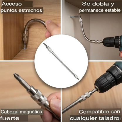 EXTENSIÓN FLEXIBLE PARA TALADRO 🔧✨