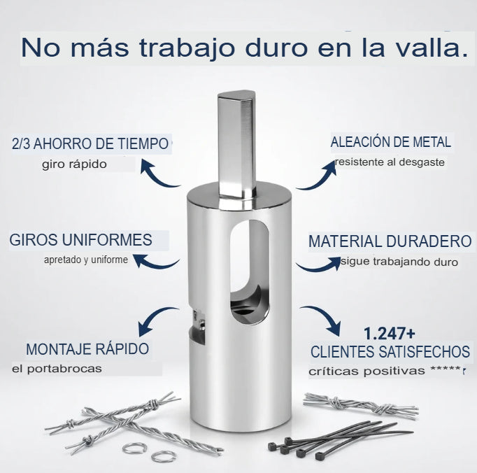 ENROLLADOR DE CABLE DE ACERO INOXIDABLE 🔩✨