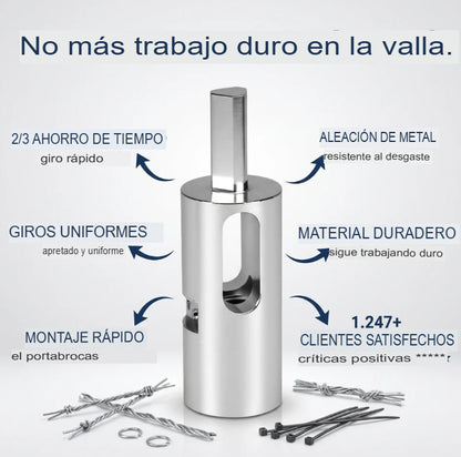 ENROLLADOR DE CABLE DE ACERO INOXIDABLE 🔩✨