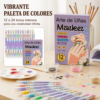 NAIL DESIGN: KIT X12 ROTULADORES DE UÑAS 💎🌈