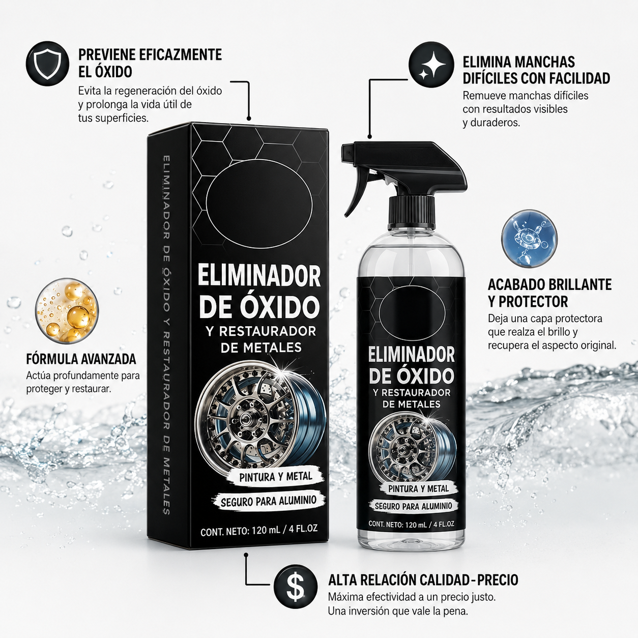 METALES PRO: ELIMINADOR DE ÓXIDO 2.0 – 1 LITRO🔥💪