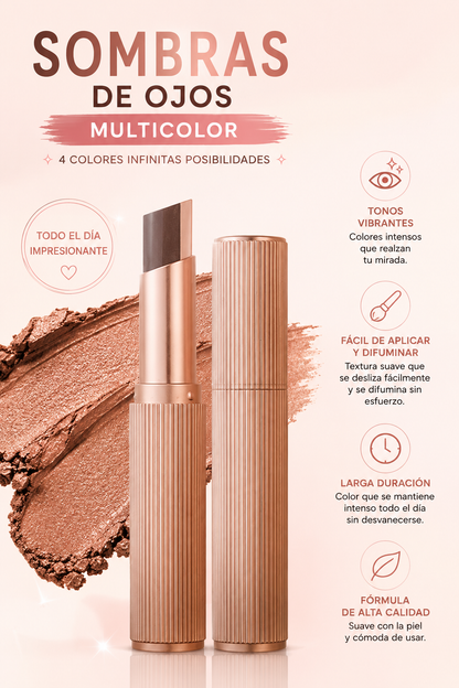 GLAM COLOR: SET X4 SOMBRAS DE OJOS MULTICOLOR 💎✨