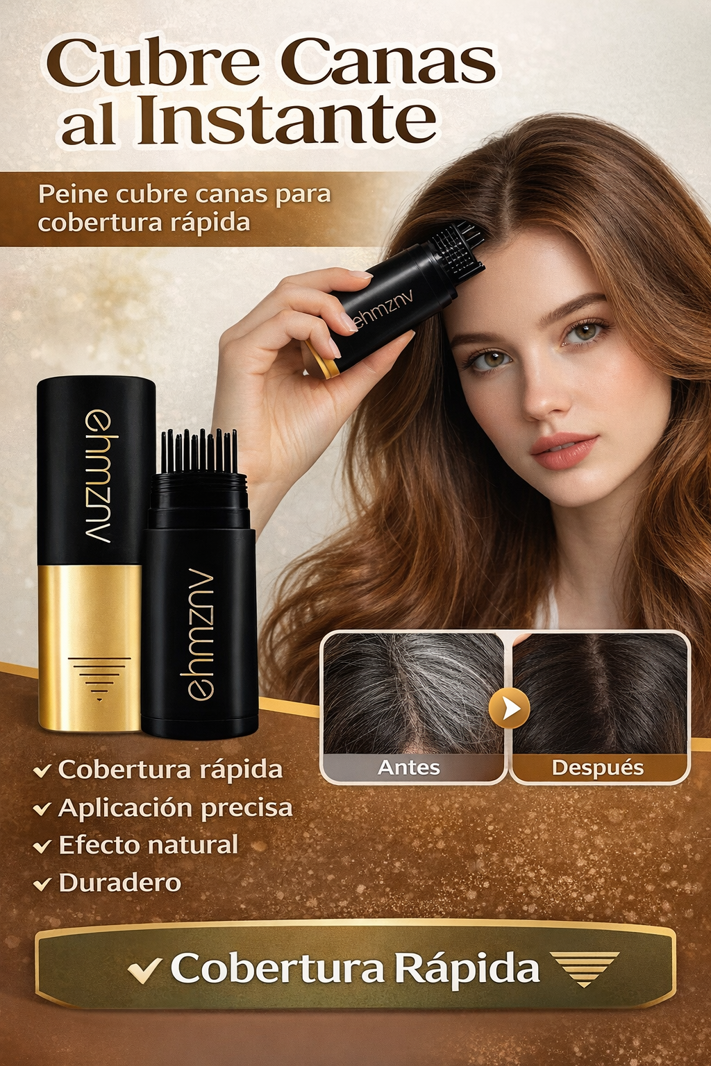 MAGIC HAIR: PROMO 2X1 CEPILLO CUBRE CANAS👩‍🦳
