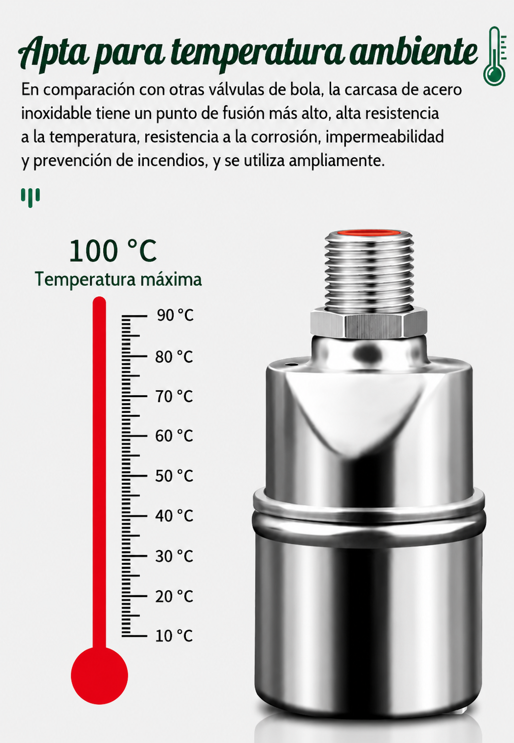 VÁLVULA FLOTADOR ACERO INOXIDABLE 🔧💧