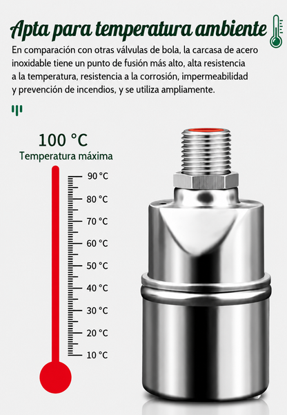 VÁLVULA FLOTADOR ACERO INOXIDABLE 🔧💧