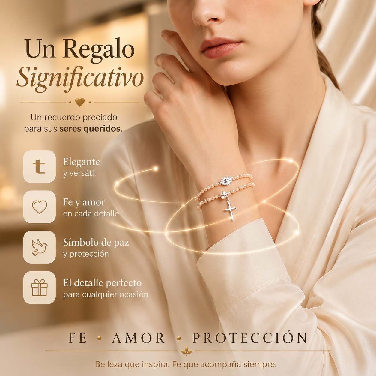 FE DIVINA: ROSARIO PULSERA BENDECIDO📿💫