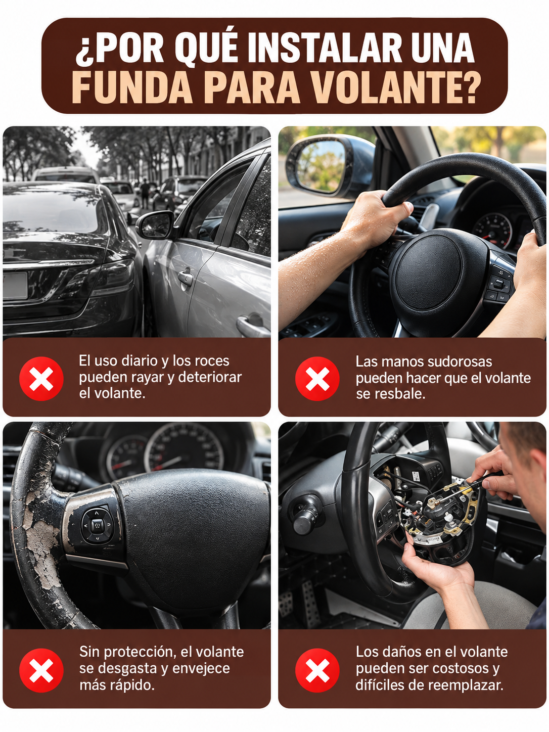 🚗 FUNDA DE SILICONA PREMIUM PARA VOLANTE ✨
