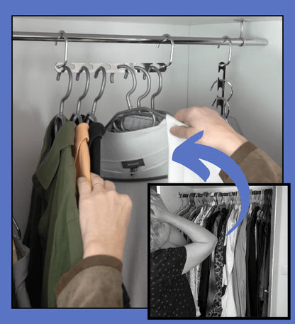 FlexHook: GANCHO DE ROPA AHORRA ESPACIO 🧥🔄 paga 1 Lleva 2