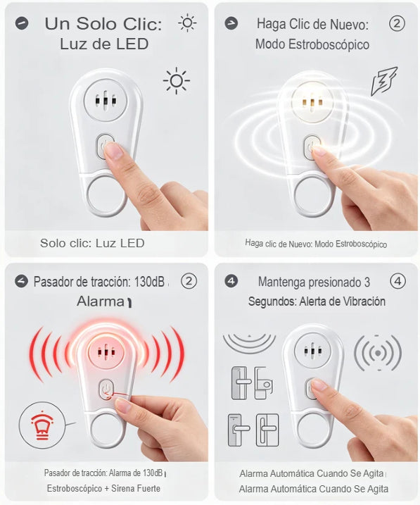 🔑🚨 LLAVERO 3 EN 1 CON ALARMA DE SEGURIDAD 🛡️✨