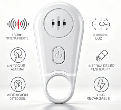 🔑🚨 LLAVERO 3 EN 1 CON ALARMA DE SEGURIDAD 🛡️✨