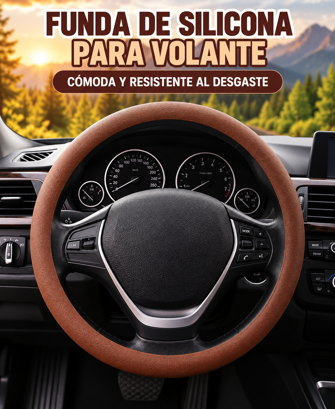 🚗 FUNDA DE SILICONA PREMIUM PARA VOLANTE ✨