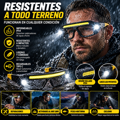 👓 GAFAS LINTERNA LED MANOS LIBRES 🔦