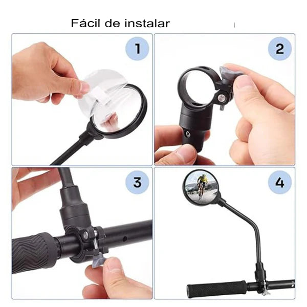 MIRROR FLEX DUO: RETROVISORES AJUSTABLES PARA MOTO Y BICICLETA🚴‍♂️