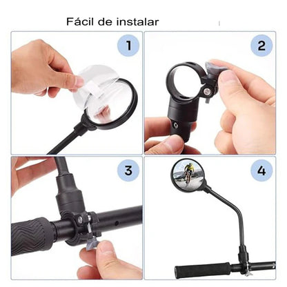 MIRROR FLEX DUO: RETROVISORES AJUSTABLES PARA MOTO Y BICICLETA🚴‍♂️
