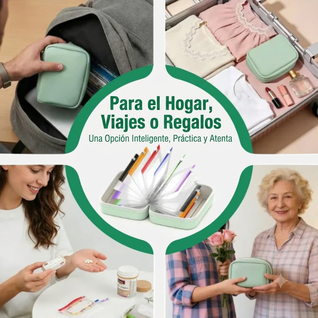 PILL BOX: ORGANIZADOR PLEGABLE DE VITAMINAS Y PASTILLAS ✨👜