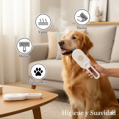 VAPOPET: CEPILLO A VAPOR PARA MASCOTAS 4 EN 1 🚿🐶