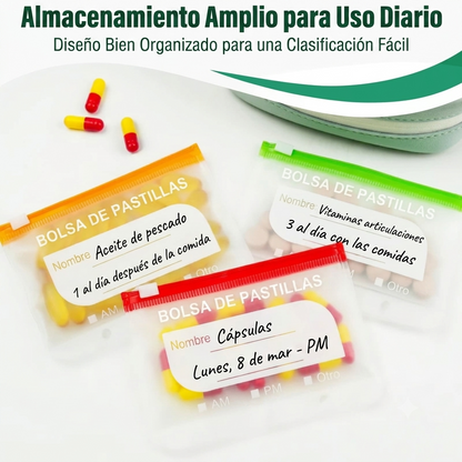 PILL BOX: ORGANIZADOR PLEGABLE DE VITAMINAS Y PASTILLAS ✨👜