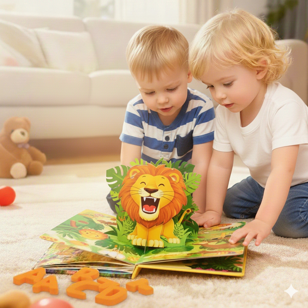 LIBRO MÁGICO 3D: LIBRO INTERACTIVO DE ANIMALES 📘🦁