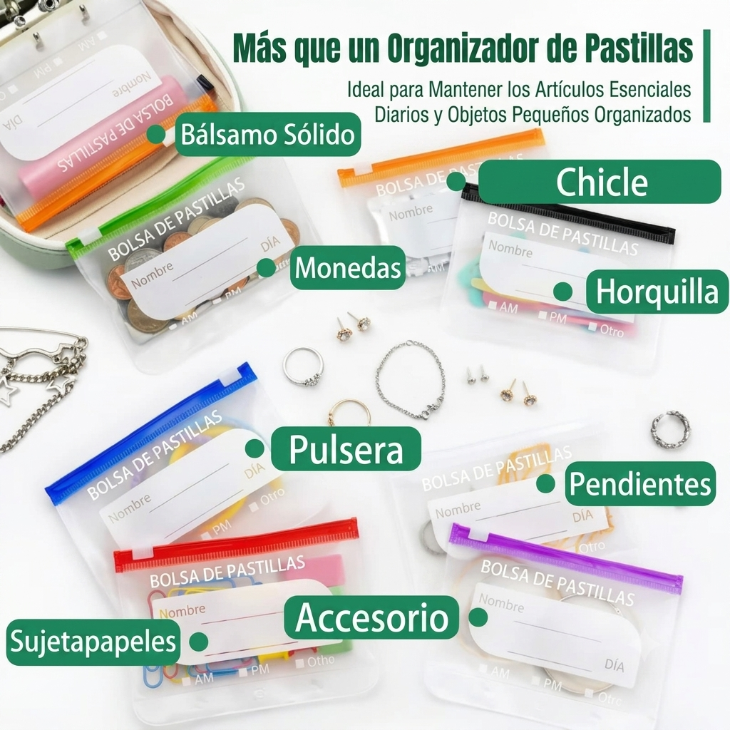 PILL BOX: ORGANIZADOR PLEGABLE DE VITAMINAS Y PASTILLAS ✨👜
