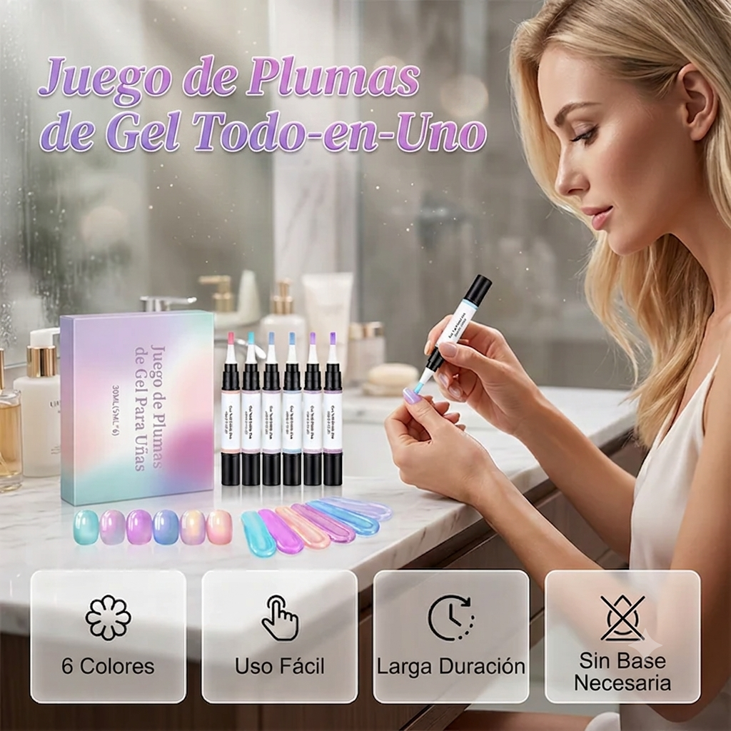 NAIL COLLECTION: KIT X6 UÑAS EN GEL🌸💅
