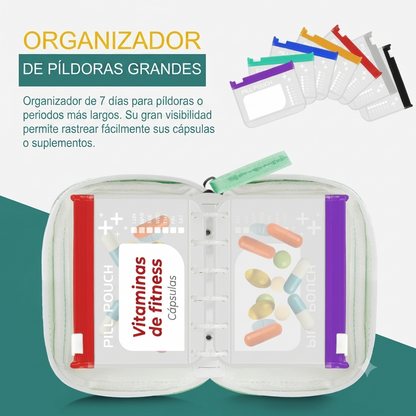 PILL BOX: ORGANIZADOR PLEGABLE DE VITAMINAS Y PASTILLAS ✨👜