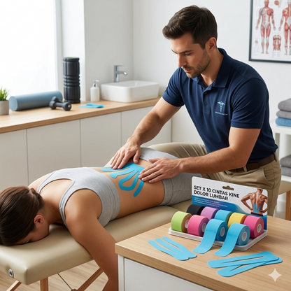 LUMBAR PRO: SET X10 CINTAS KINE PARA DOLOR LUMBAR 🔥🩹