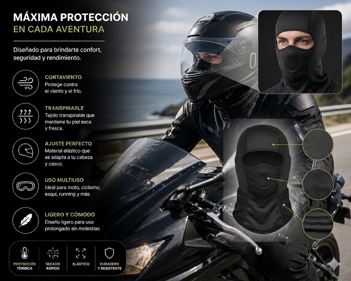 AIR FLOW: PROMO 2X1 PASAMONTAÑAS TRANSPIRABLE✨💎