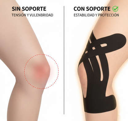 TAPEMAX: SET X10 CINTAS KINESIOLÓGICAS PARA RODILLAS🎽💥