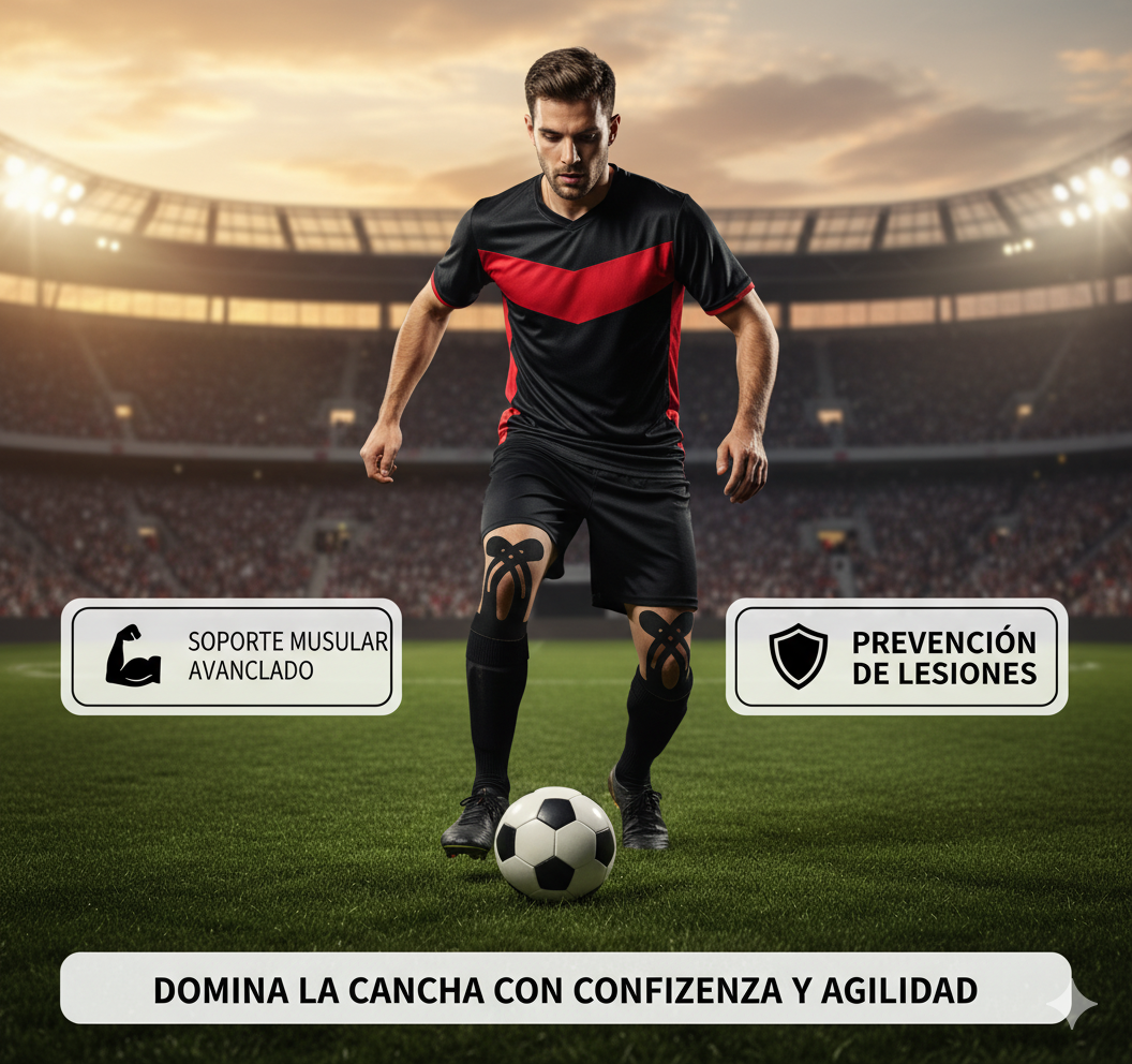 TAPEMAX: SET X10 CINTAS KINESIOLÓGICAS PARA RODILLAS🎽💥