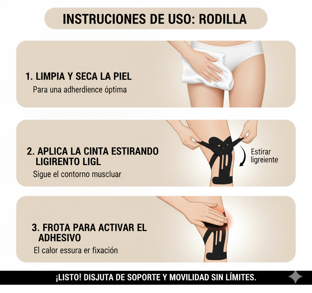 TAPEMAX: SET X10 CINTAS KINESIOLÓGICAS PARA RODILLAS🎽💥