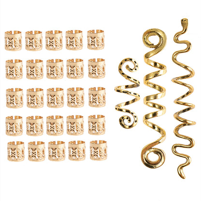 SET X28 ACCESORIOS VIKINGOS PARA EL CABELLO 🐍🖤