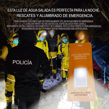 🌊 EMERGENCY LIGHT: LÁMPARA DE SAL DE EMERGENCIA Y CAMPING 🌊