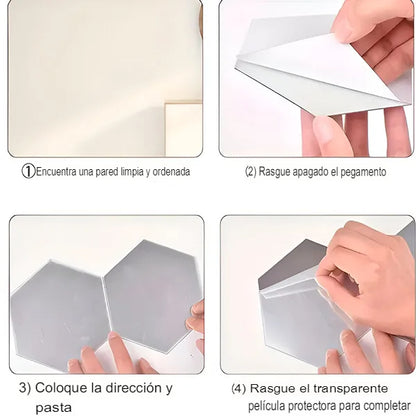 MIRRORHEXA: ESPEJOS EXAGONOS SET X12 💠