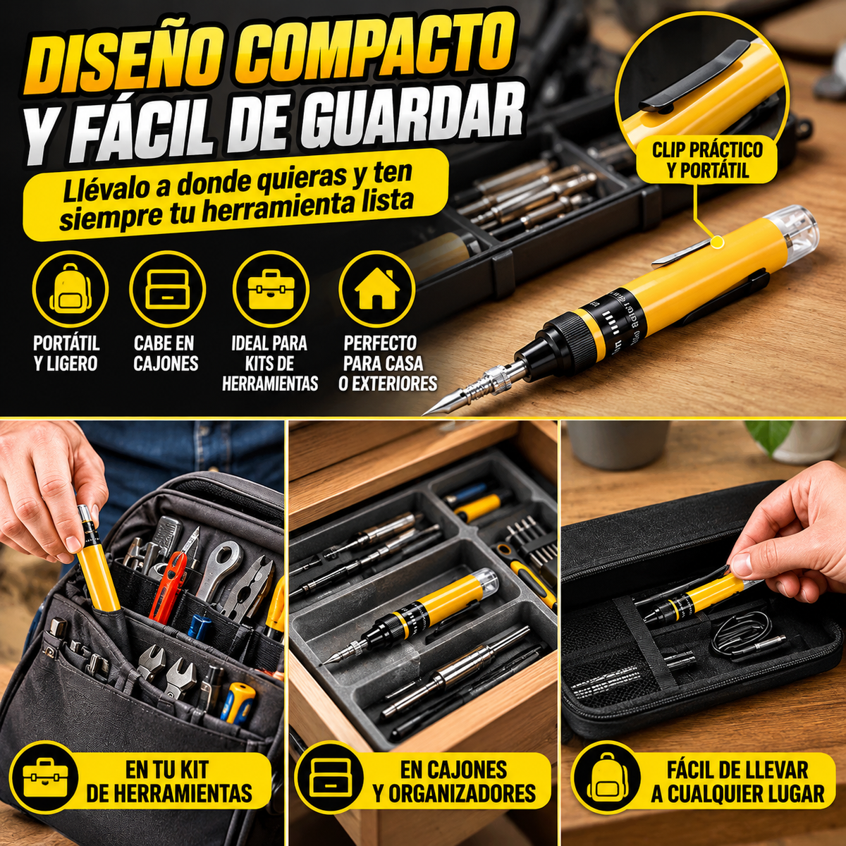 🔥 SOLDADOR DE BUTANO INALÁMBRICO 3 EN 1 🛠️