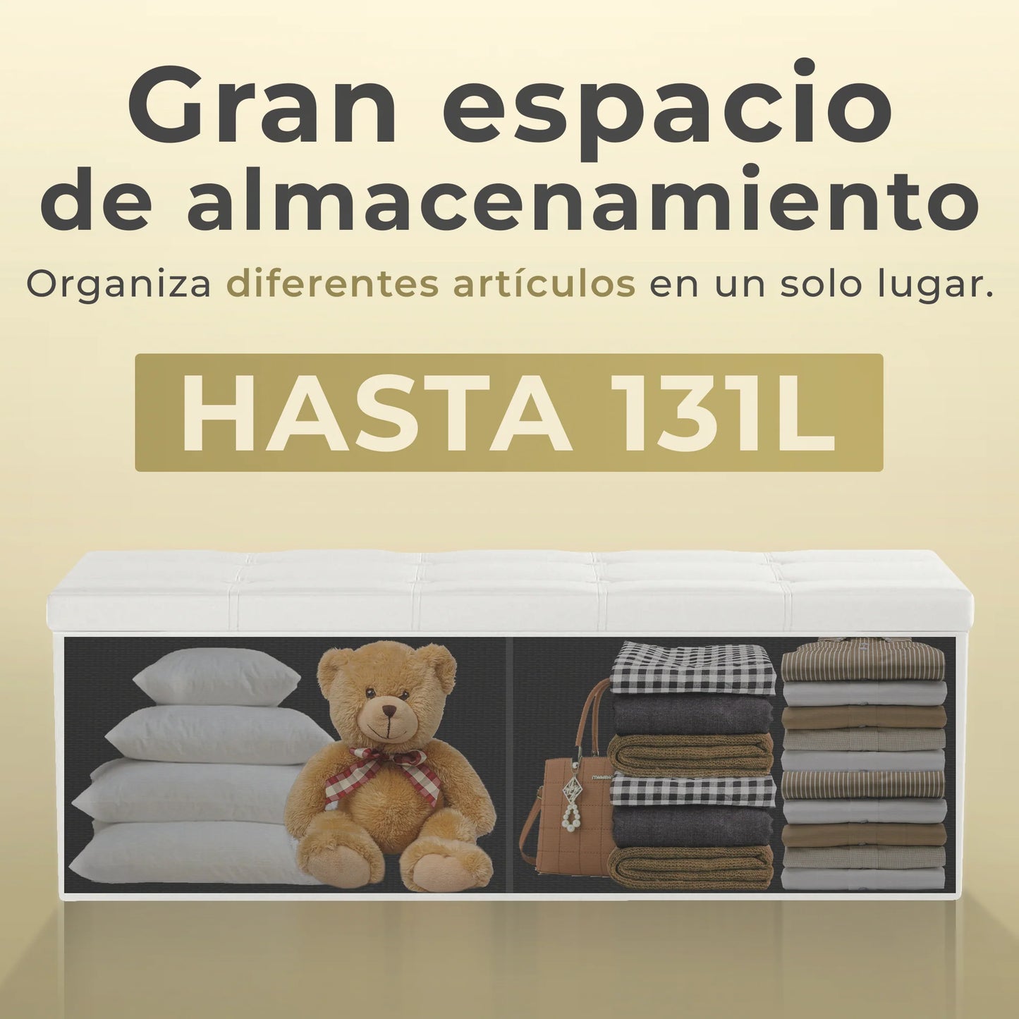 PUFF STORAGE: PUFF DE ALMACENAJE 110x38x38📦✨