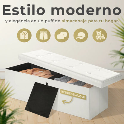 PUFF STORAGE: PUFF DE ALMACENAJE 110x38x38📦✨