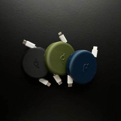 CABLE PRO: SET X3 PORTA CABLE ENROLLABLE🔌