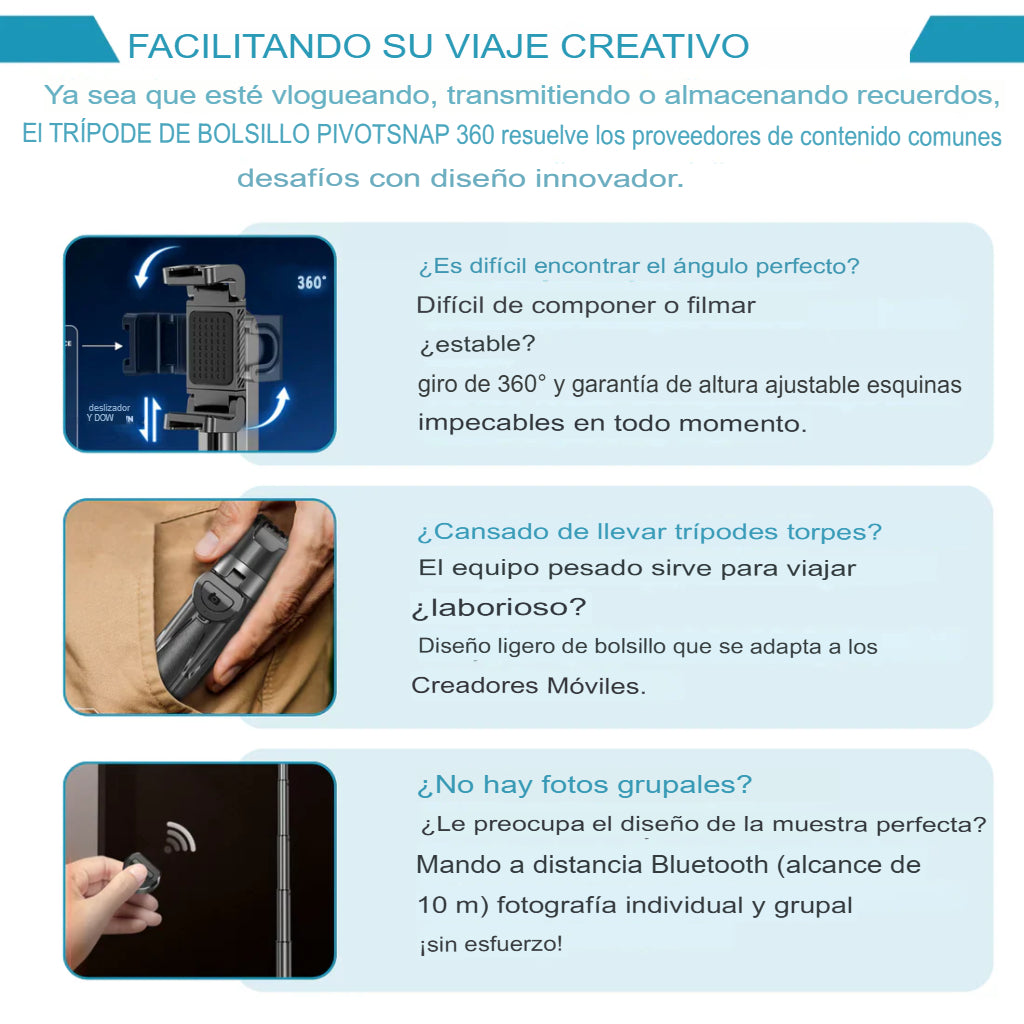 SOPORTEPRO: SOPORTE TRÍPODE PREMIUM PARA CELULAR 📷✨