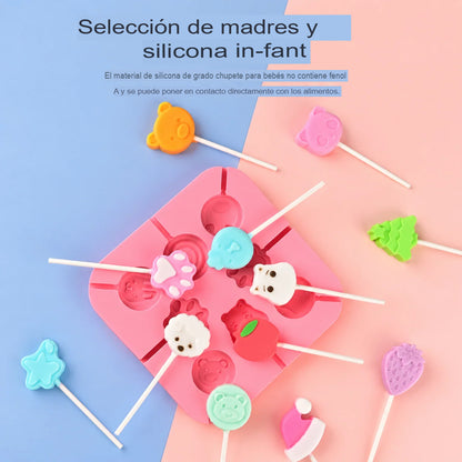 MOLDES DE SILICONA PARA PIRULETAS 🍭