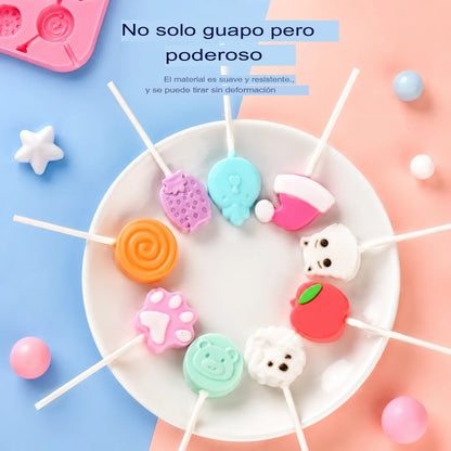 MOLDES DE SILICONA PARA PIRULETAS 🍭