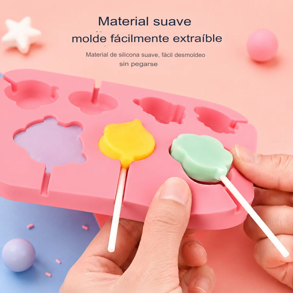 MOLDES DE SILICONA PARA PIRULETAS 🍭