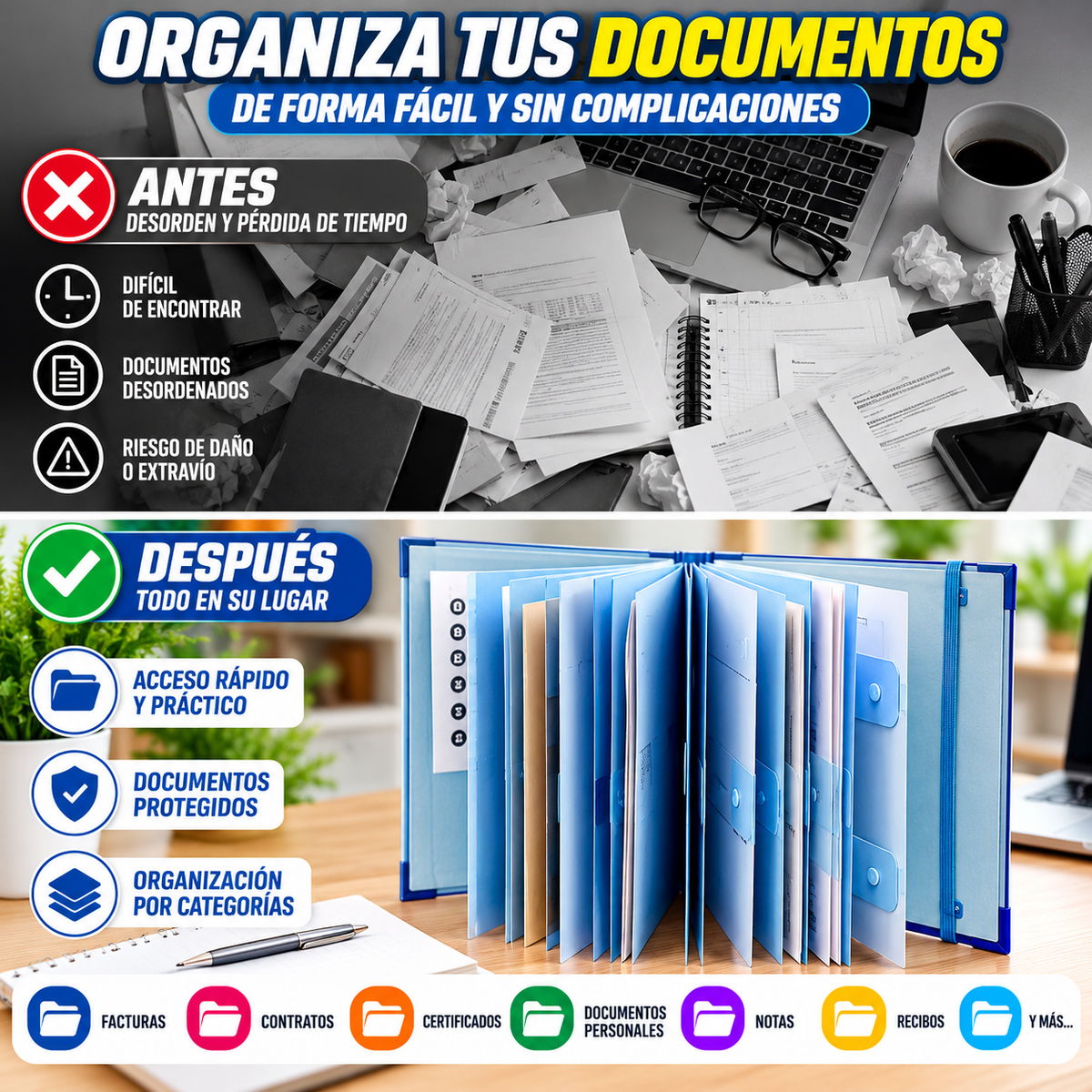 📁 CARPETA ORGANIZADORA DE DOCUMENTOS✨