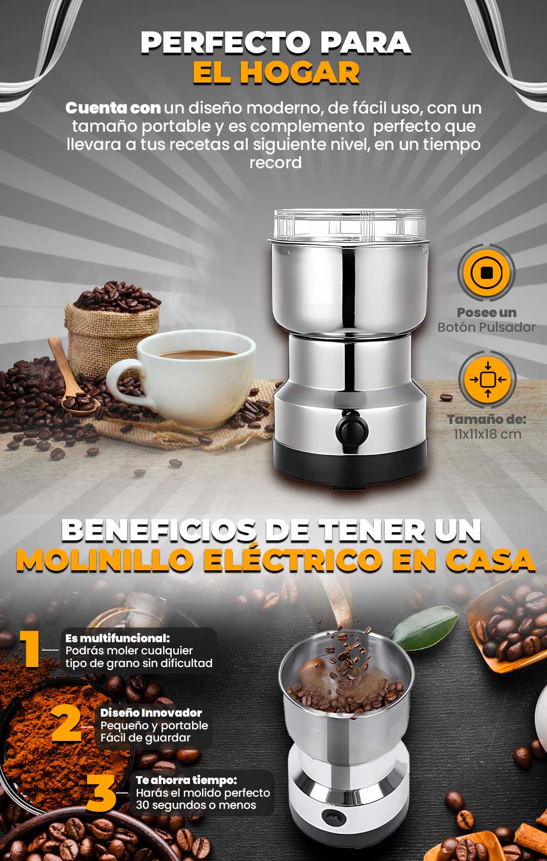 POWERSLICE: PICATODO ELÉCTRICO ACERO INOXIDABLE 🔪