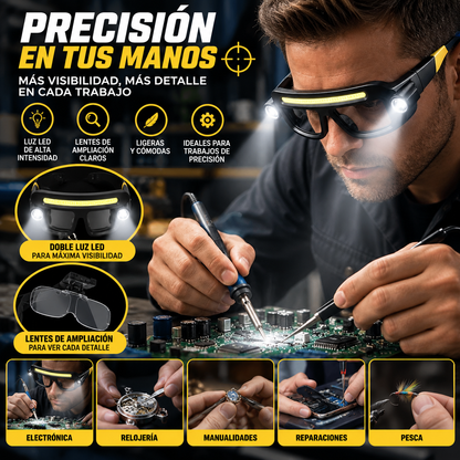 👓 GAFAS LINTERNA LED MANOS LIBRES 🔦