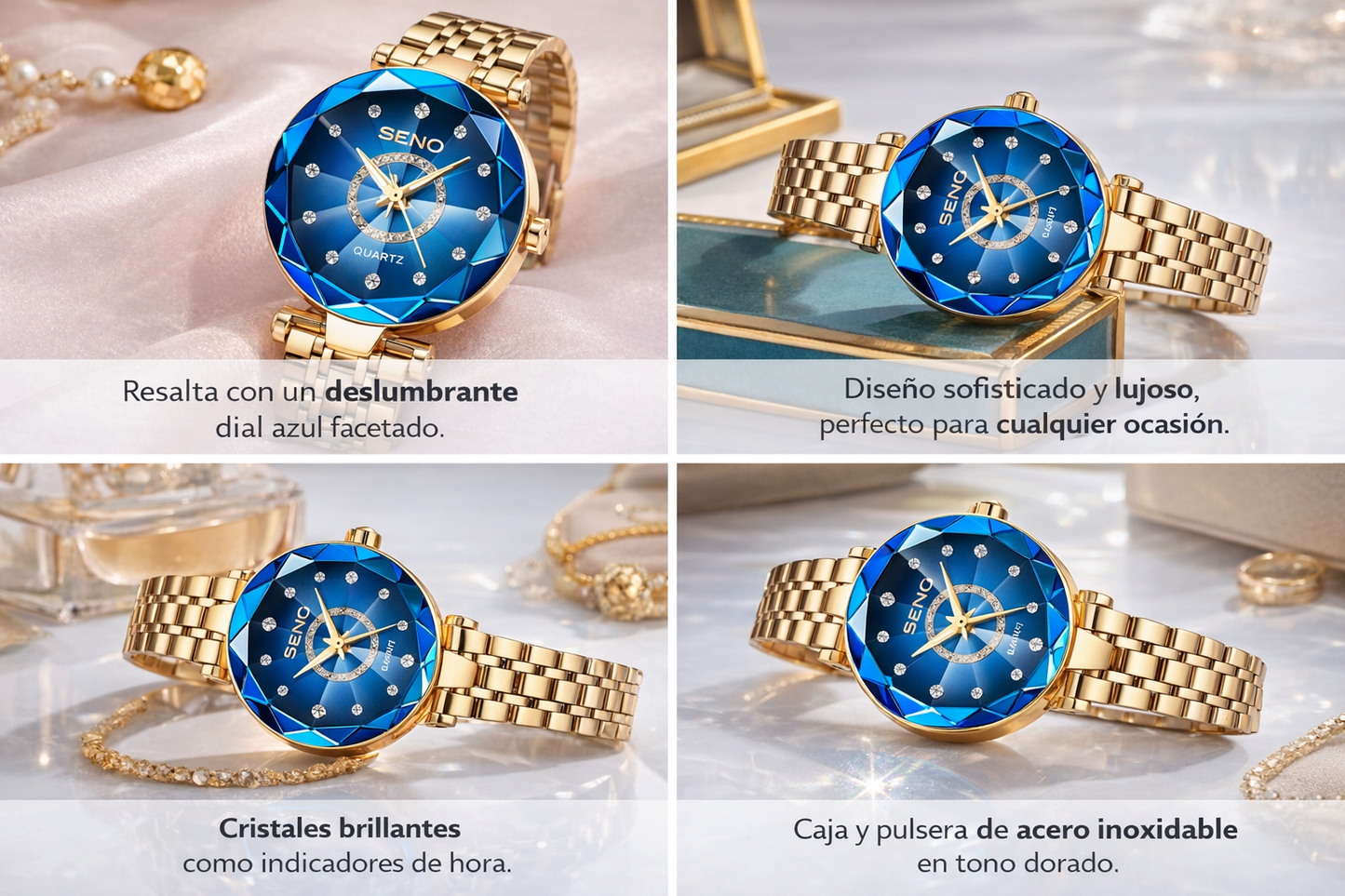 GOLD TIME 2X1: PAGA 1 LLEVA 2 – RELOJ DE LUJO💎🔥