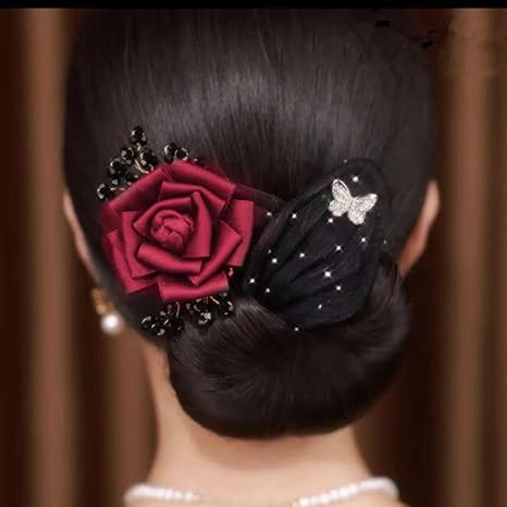 CLIP-ELEGANTE: CLIP PARA EL CABELLO DE ROSA 🌹