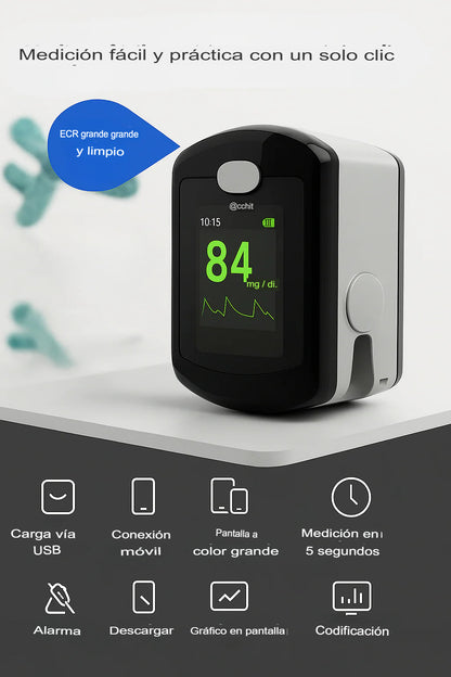 GLUCOCHECK: MONITOR DE GLUCOSA EN DEDO💉📊