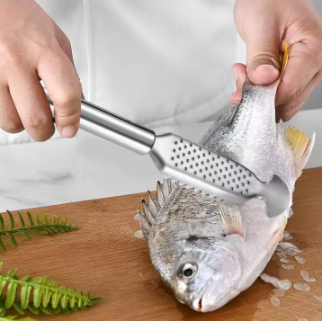 FISHCLEAN: ESCAMADOR DE PESCADO CON ACERO INOXIDABLE🐟✨
