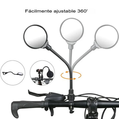 MIRROR FLEX DUO: RETROVISORES AJUSTABLES PARA MOTO Y BICICLETA🚴‍♂️